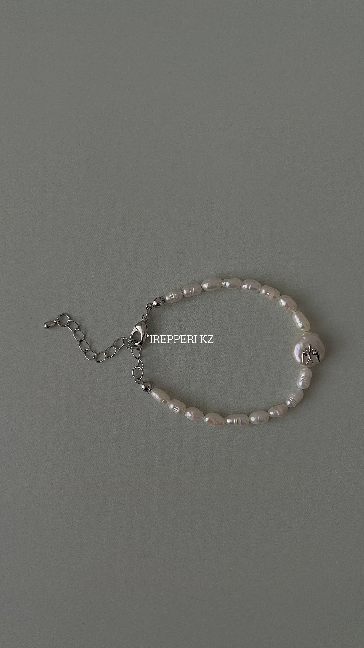 Браслет жемчуг ласточка в серебре