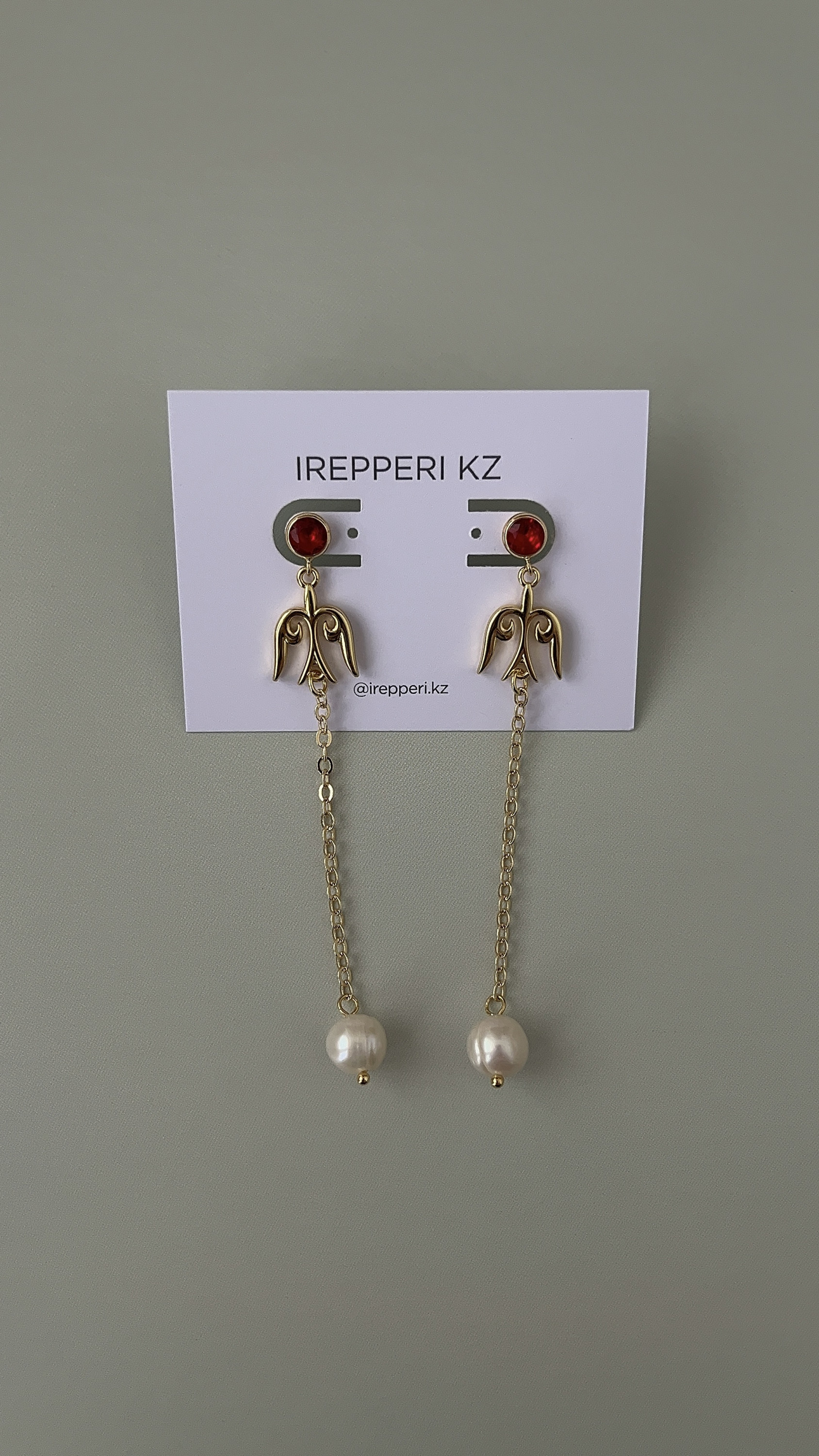 Серьги ласточка
